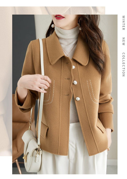 Abrigo de Lana Pura en Colores Lisos para Mujer - Image 12