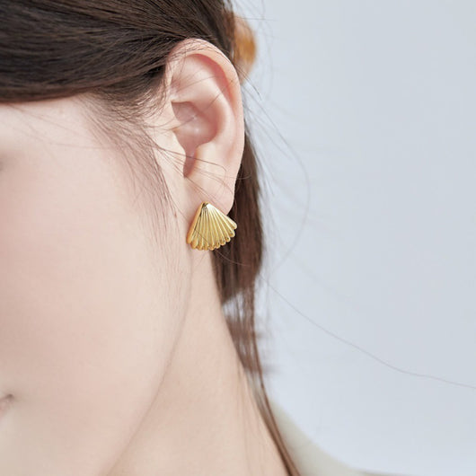 Aretes de Plata Esterlina 925 Diseño Concha para Mujer - Image 4