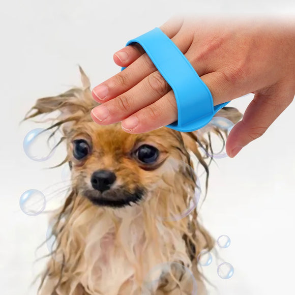 Cepillo de Baño Masajeador Multifuncional para Mascotas en Silicona