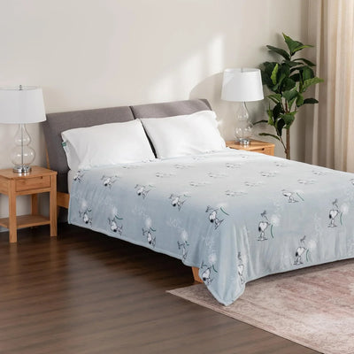 Cobija de felpa Peanuts Velvet Loft Snoopy 140 x 178 cm – Diseño The Flying Ace, oficial y ultra suave - Tekeno