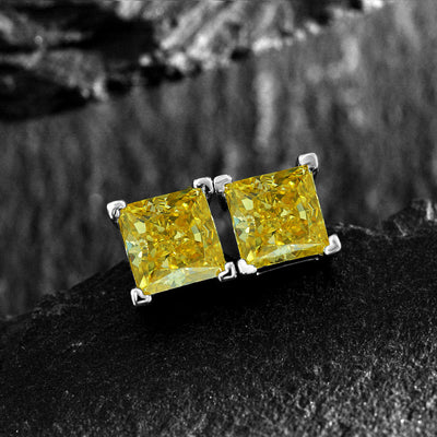 Aretes de Diamante Carbono Corte Flor de Hielo - Image 9