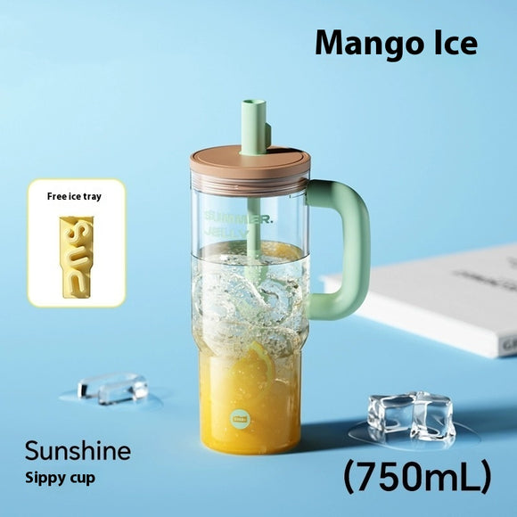 Vaso Portátil de Gran Capacidad con Popote - Tritan Resistente
