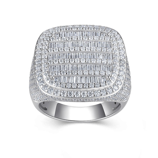 Anillo de Plata S925 con Moissanita Premium - Joyería de Lujo Moderno