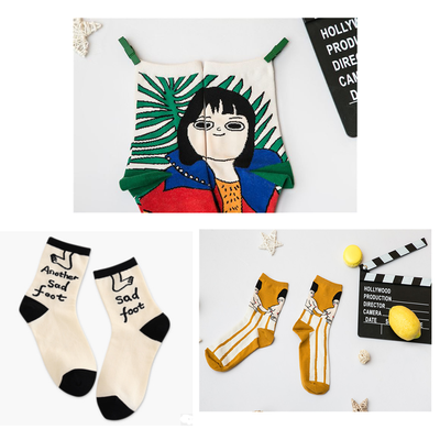 Calcetines Divertidos para Mujer con Diseños de Caricaturas - Cómodos para Casa y Verano - Image 6
