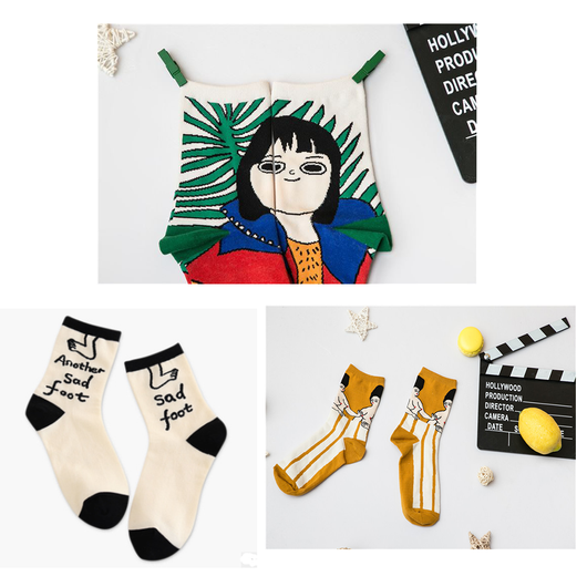 Calcetines Divertidos para Mujer con Diseños de Caricaturas - Cómodos para Casa y Verano - Image 6