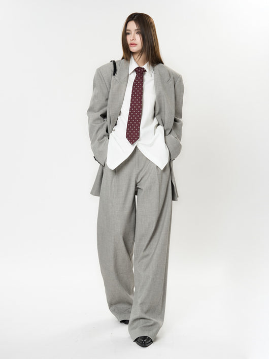 Pantalones Casuales Rectos con Corte Vertical y Acabado Liso - Image 36