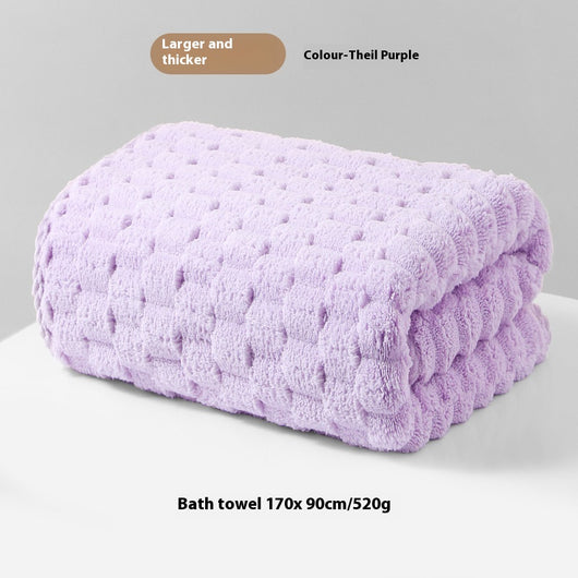 Toalla de Baño Gruesa Absorbente Coral Talla Grande - Fibra de Felpa Clase A sin Desprendimiento - Image 9