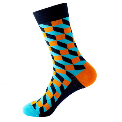 Calcetines Térmicos de Algodón Puro - Diseño Diamante para Otoño e Invierno - Image 4