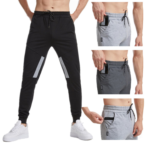 Pantalones deportivos con bolsillos para hombre - Mallas de fitness casual