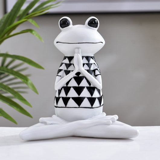 Estatua de Rana Yoga en Resina - Adorno Meditación para Decoración del Hogar - Image 8