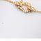 Plateado Horseshoe Bracelet With Micro-inlaid Diamonds And Net Rojo, The Same Simple Dorado