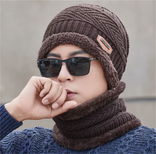 Gorro de Lana Grueso Tejido con Forro Polar para Hombre - Image 39