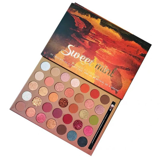 Paleta de Sombras Sequin Glitter Menta Dulce - 35 Colores