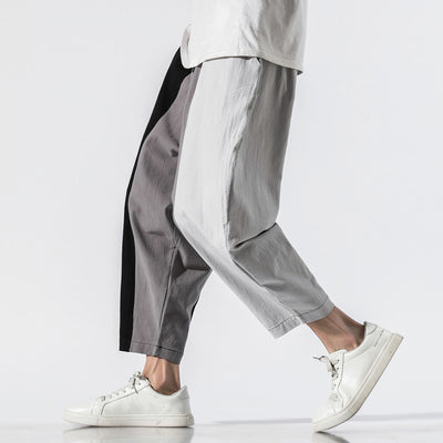 Pantalones Harem Hombre con Rayas de Contraste Tendencia Japonesa - Image 3