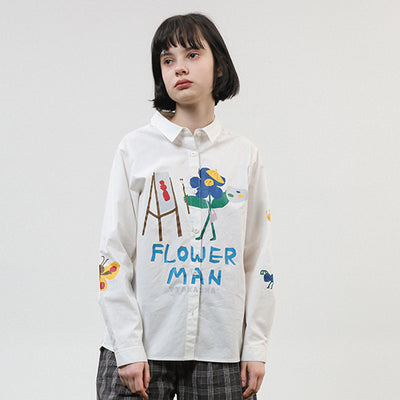 Blusa Blanca Suelta Estilo Artista Japonés para Niña y Estudiante - Image 8