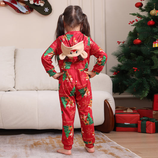 Conjunto Navideño Familiar de Pantalones Largos para Niños y Niñas - Image 11