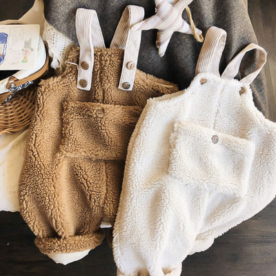Overol Infantil de Lana Merino Estilo Occidental - Abrigo Grueso y Cálido para Invierno - Image 12