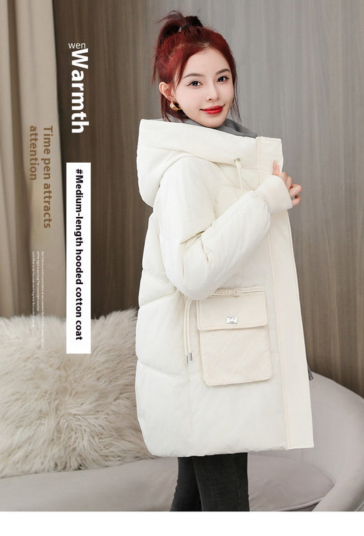 Abrigo Acolchado Grueso Talla Grande con Capucha - Algodón Cálido Invierno - Image 31