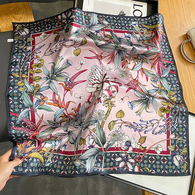 Pañuelo de Seda Estampado para Otoño e Invierno - Abrigo Cálido y Elegante - Image 3