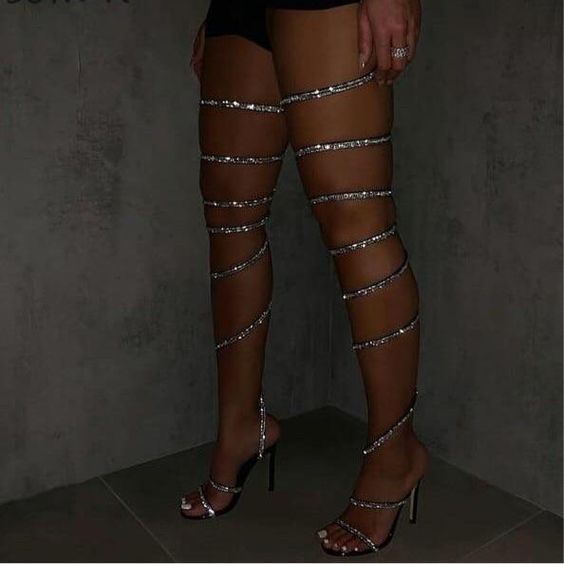 Botas Sandalias de Tacón Alto Sexy Colores Sólidos Primavera