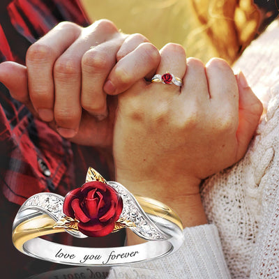 Anillo Clásico de Flores con Diamantes Estilo Europeo y Americano