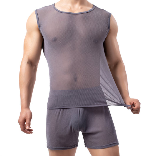 Chaleco Transparente de Malla Ice Silk para Hombre - Image 3