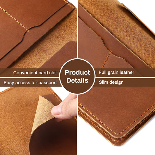 Billetera de Cuero Vacuno Vintage Hecha a Mano para Hombre - Image 9