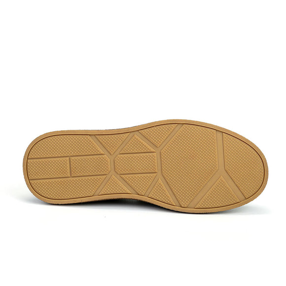 Sapato Casual Masculino de Couro com Sola Grossa e Aumento de Altura