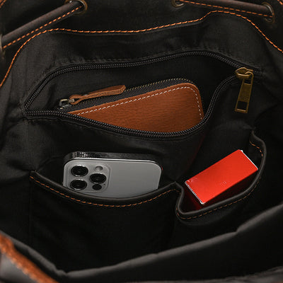 Mochila Vintage de Cuero Crazy Horse Gran Capacidad - Image 11