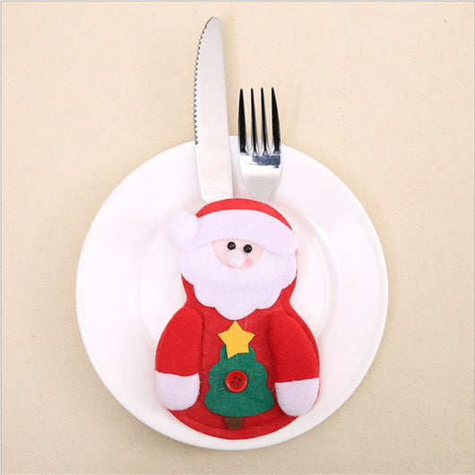 Porta Cubiertos Navideño Santa Claus para Decoración de Mesas - Image 15