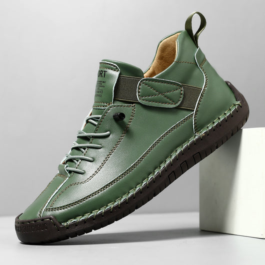 Zapatos Casuales de Otoño-Invierno para Hombre con Suela Plana y Costura a Mano - Image 3