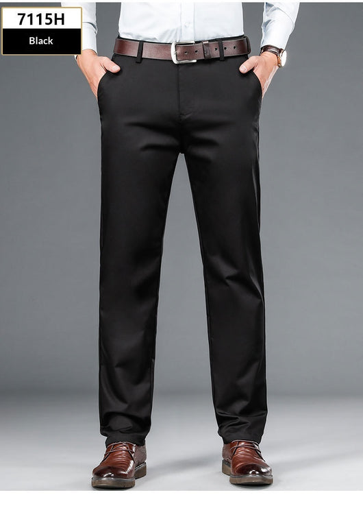 Pantalones de Vestir Hombre Corte Recto Ajuste Suelto con Elastano - Image 17