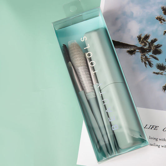 Set de 5 Brochas de Maquillaje Portátil Profesional