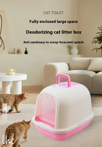 Arenero Cerrado con Cajón Extraíble - Inodoro Felino Desodorante Antiderrames - Image 10