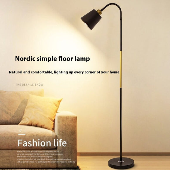Lámpara de Pie Nórdica para Sala con Protección Visual