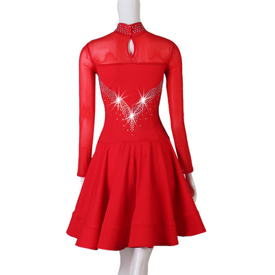Vestido de Danza Latina Marinero Manga Larga para Presentaciones - Image 7