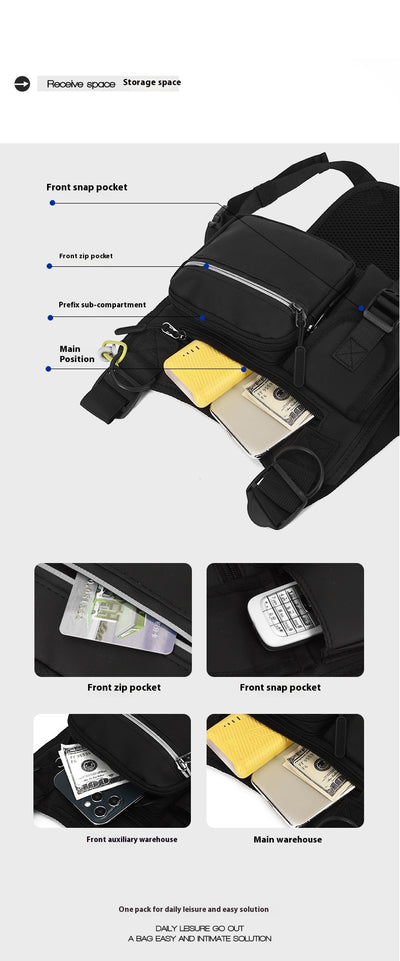 Chaleco de Trabajo Funcional con Bolsa Pectoral y Reflectivos - Image 11
