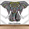 Tapiz Mural 3D Elefante Bohemio para Dormitorio - Decoración Hippie
