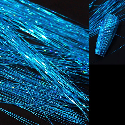 Decoraciones de Uñas con Hilo de Seda Brillante Multicolor Symphony