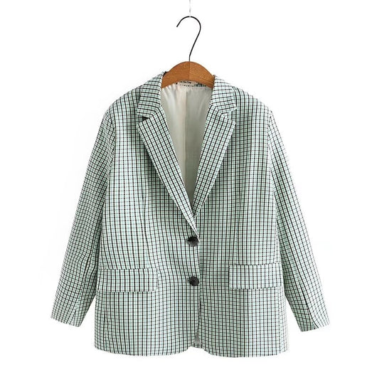 Blazer Cuadrille Retro Slim Fit Talla Grande para Mujer - Image 6