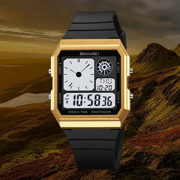 Reloj Deportivo Electrónico Resistente al Agua Multifuncional para Hombre