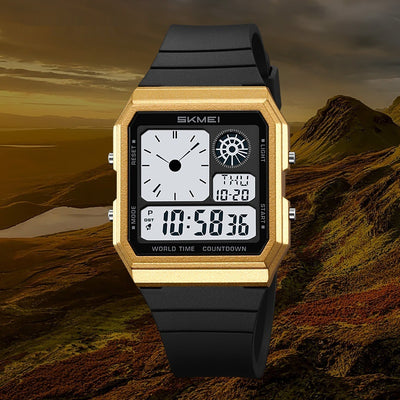 Reloj Deportivo Electrónico Resistente al Agua Multifuncional para Hombre