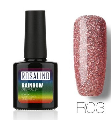 Esmalte de Gel Fotocurable ROSALIND sin Químicos - Sistema Arcoíris con Brillos - Image 4
