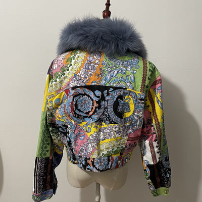 Chaqueta Denim Vintage con Forro Acolchado para Mujer - Image 7