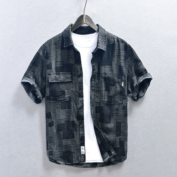 Camisa Vaquera Holgada de Malla para Hombre