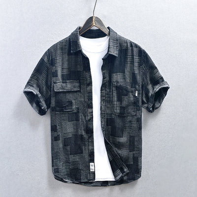 Camisa Vaquera Holgada de Malla para Hombre