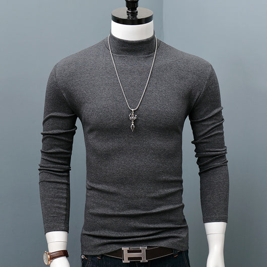 Polera de Algodón con Cuello Semifruncido de Manga Larga - Image 5