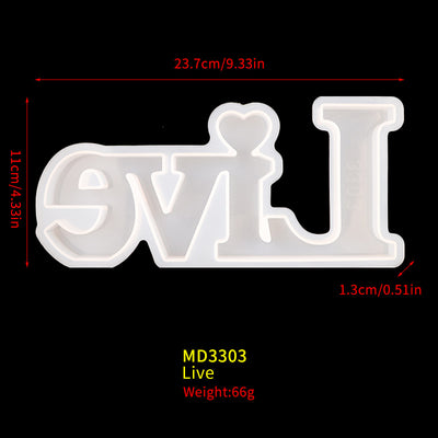 Set de Moldes de Resina Epoxi para Espejos y Frases Personalizadas - Image 4