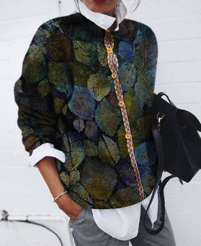 Cardigan Largo Estampado Floral para Mujer con Mangas Largas - Image 6