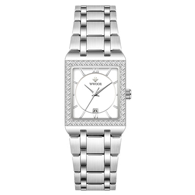 Reloj Mujer Acero Inoxidable Resistente al Agua con Cristal Diamante - Image 14